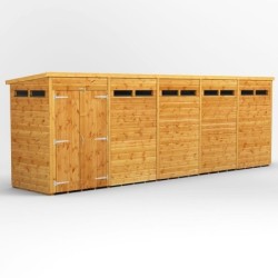 20 x 4 Power Pent Double Door Security Shed