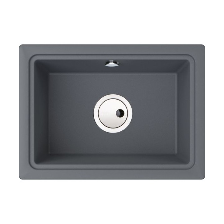 Abode Denton 1 Bowl Undermount Grey Metallic Composite Kitchen Sink