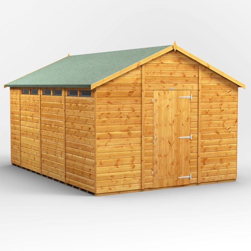 14 x 10 Power Apex Security Shed