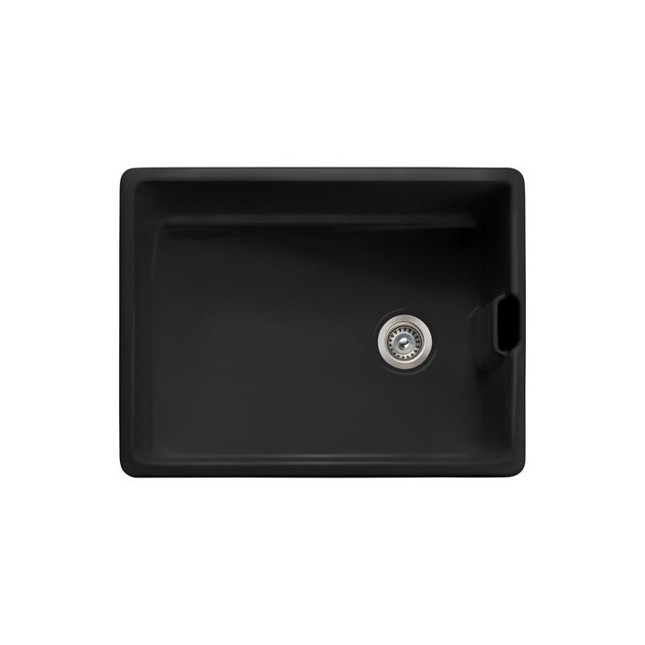 Rangemaster CGR595mB/ Grange Belfast Sink with Waste and Plumbing Kit Matt Black 595 x 455mm