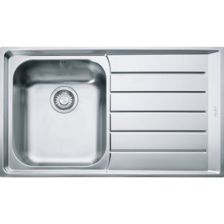 Franke 127.0059.654 Neptune 1 Bowl Low Profile Inset Sink Right Hand Drainer Stainless Steel