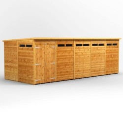 20 x 8 Power Pent Double Door Security Shed