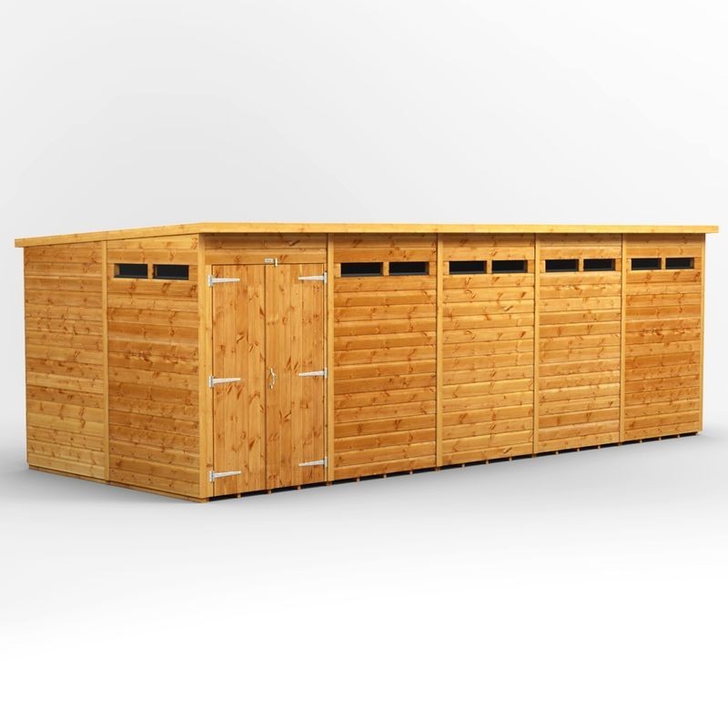 20 x 8 Power Pent Double Door Security Shed