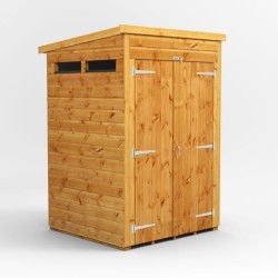 4 x 4 Power Pent Double Door Security Shed