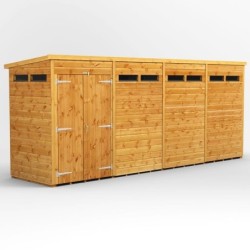 16 x 4 Power Pent Double Door Security Shed