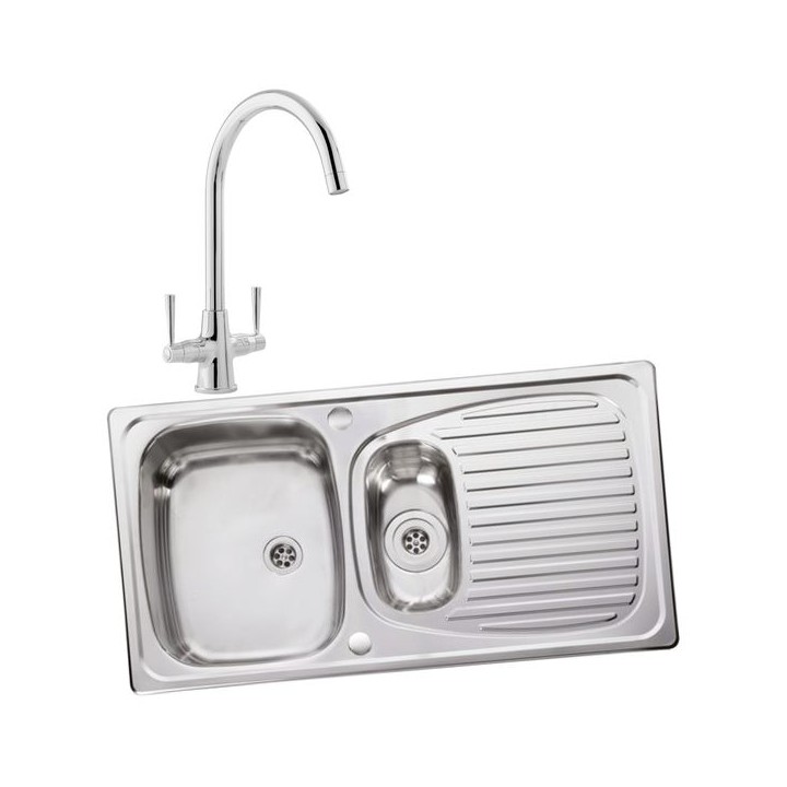 Leisure Euroline 994748 1.5 Bowl Inset Sink and Talance Monobloc Sink Mixer Pack