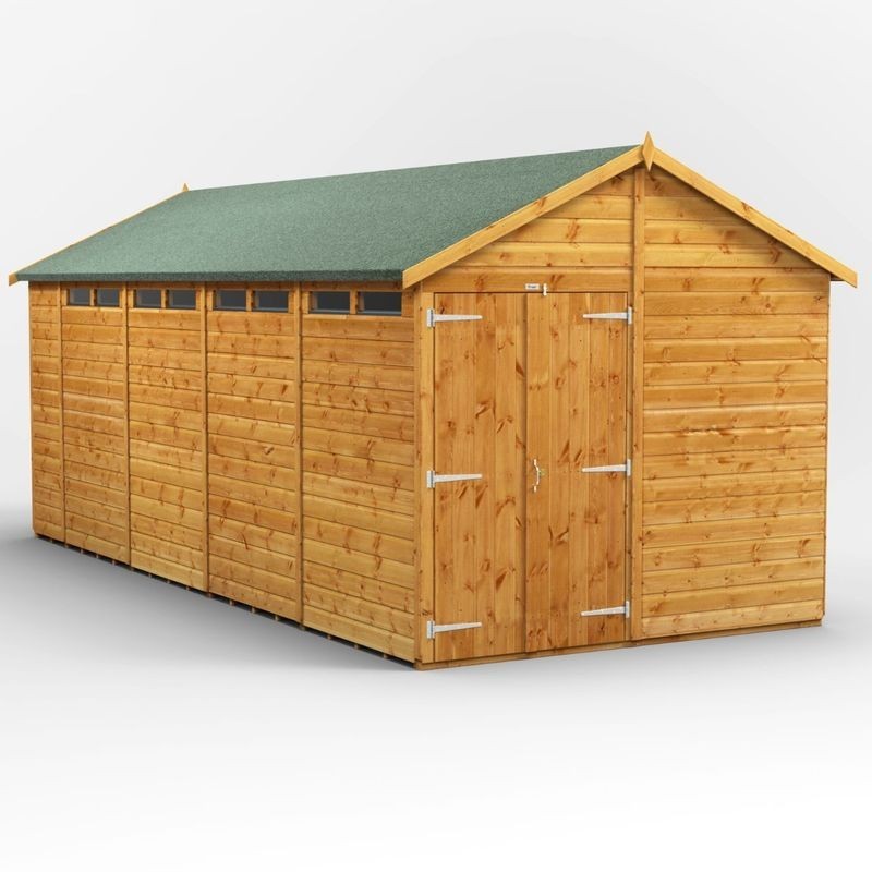 18 x 8 Power Apex Double Door Security Shed 18 x 8 Power Apex Double Door Security Shed