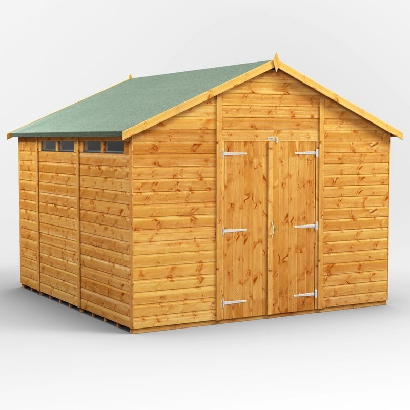 10 x 10 Power Apex Double Door Security Shed 10 x 10 Power Apex Double Door Security Shed