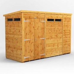 10 x 4 Power Pent Double Door Security Shed