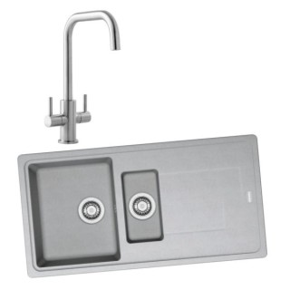 Franke 994722 1.5 Bowl Inset Sink Urban Grey and Colmar Monobloc Sink Mixer Chrome Pack