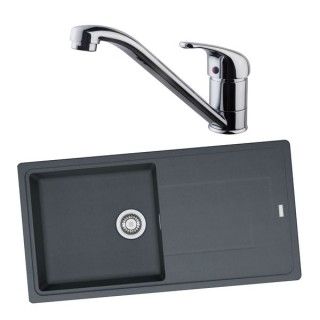 Franke Titan 1 Bowl Inset Graphite Grey Composite Kitchen SINK