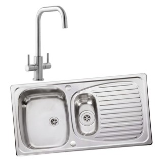 Leisure Euroline 994728 1.5 Bowl Inset Sink and Colmar Monobloc Sink Mixer Pack