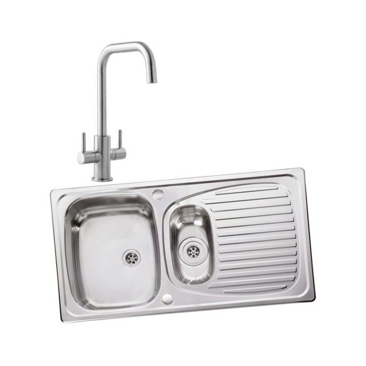 Leisure Euroline 994728 1.5 Bowl Inset Sink and Colmar Monobloc Sink Mixer Pack