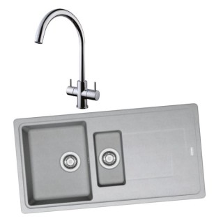 Franke 994727 1.5 Bowl Inset Sink Urban Grey and Chantilly Monobloc Sink Mixer Chrome Pack
