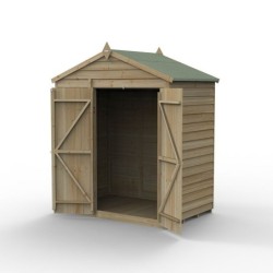 4LIFE Apex Shed 6 x 4 - Double Door - No Window Home Delivery