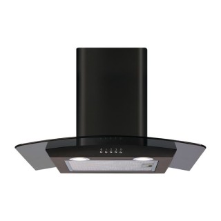 CDA ECP62BL 60cm Curved Glass Cooker Hood Black