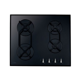 CDA HVG621BL 4 Burner Glass Gas Hob with Front Controls Black