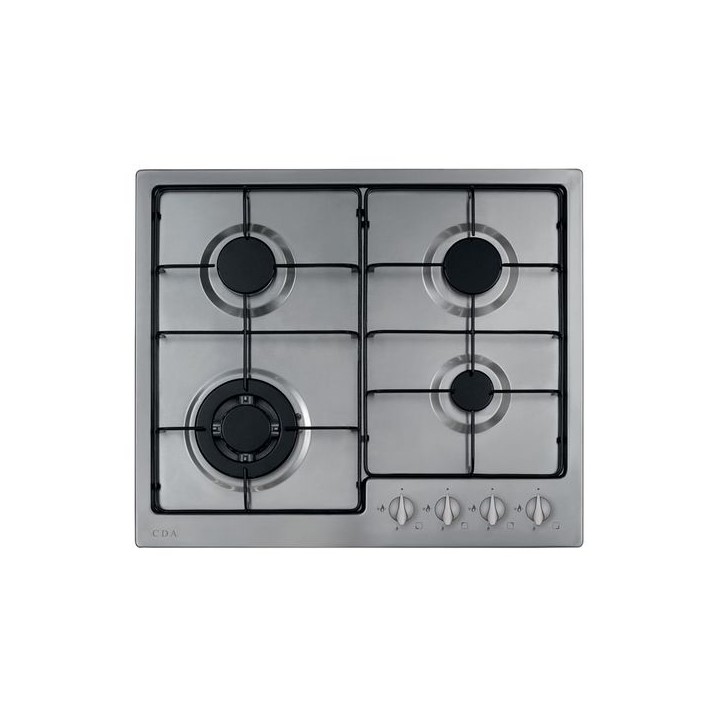 CDA HG6251SS 4 Burner Gas Hob with Front Controls Stainless Steel