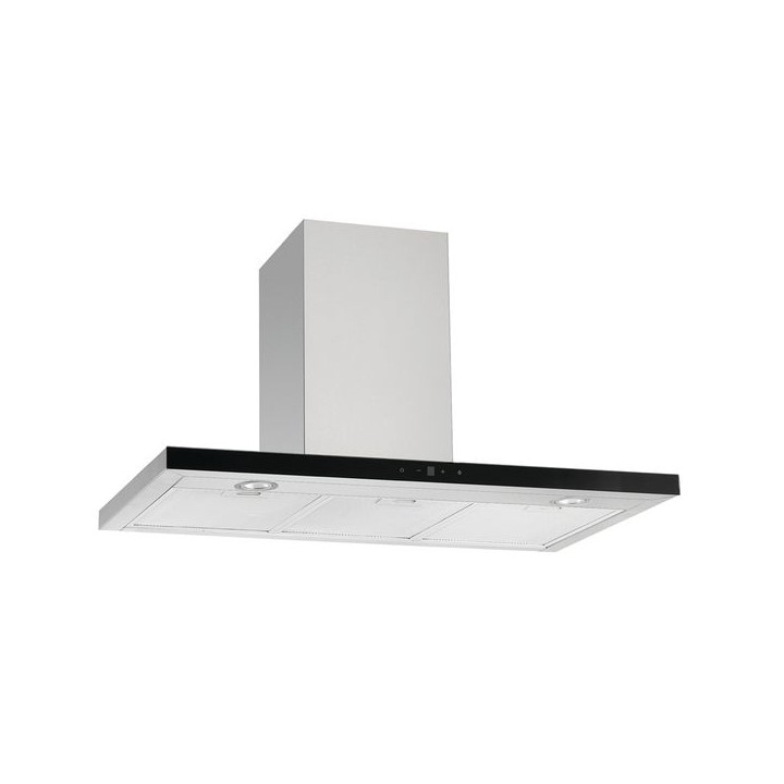 CDA EVP92SS 90cm Linear Cooker Hood with Black Fascia Stainless Steel