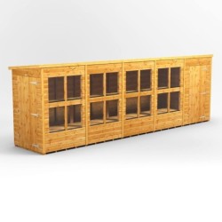 20 x 4 Power Pent Potting Shed With 4ft Side Store