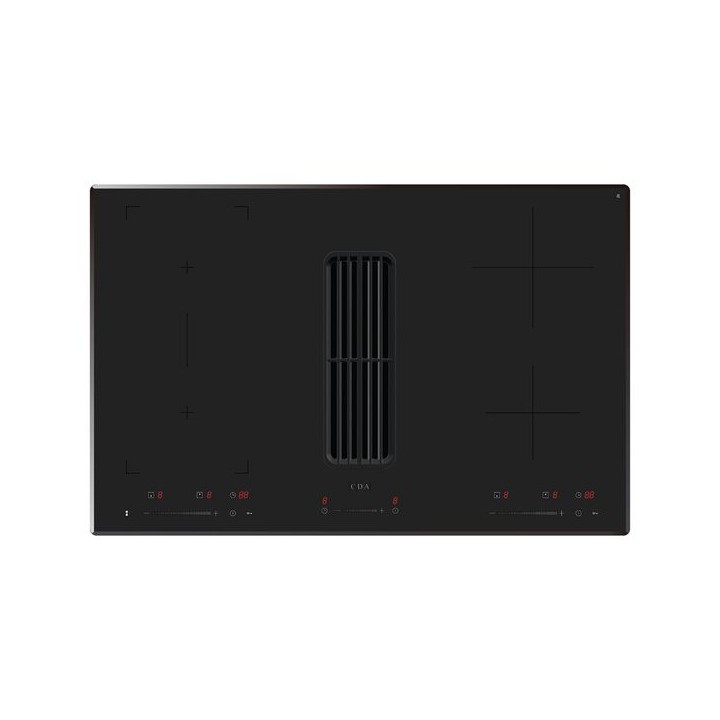 CDA HNE81FR 4 Zone Induction Hob with Built-In Extractor Matte Black