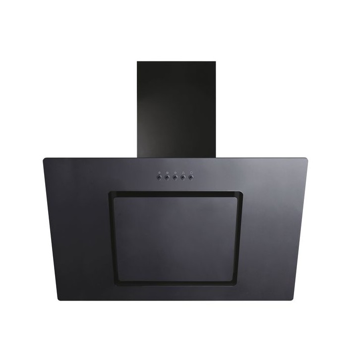 Candy 36901698 Unbranded LED Sloped Chimney Hood Black Glass 90cm
