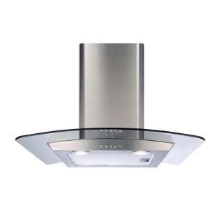 CDA ECP62SS 60cm Curved Glass Cooker Hood Stainless Steel