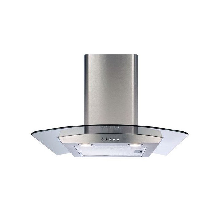 CDA ECP62SS 60cm Curved Glass Cooker Hood Stainless Steel