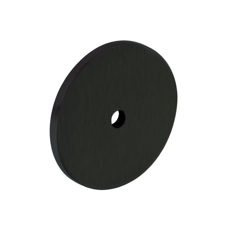 KNURLED ROUND BACKPLATE BLACK