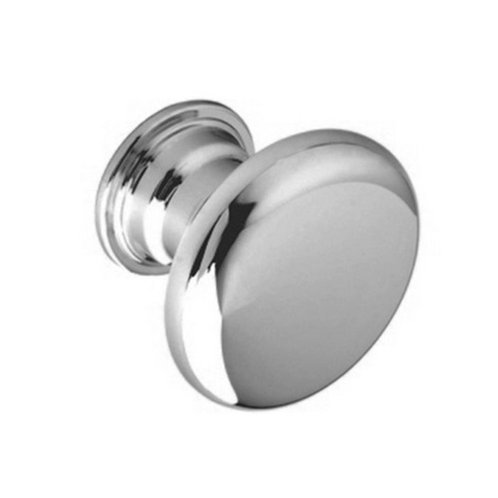 Knob Die-Cast Chrome Finish Single Pin