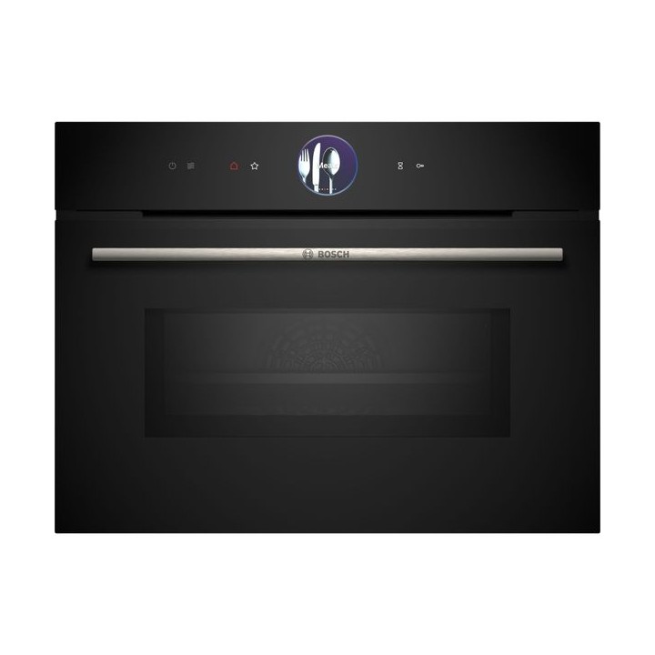 Bosch Serie 8 Home Connect Ecoclean Touch Control Plus Compact Oven with Microwave Black 45cm - CMG7361B1B