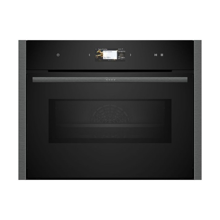 NEFF N90 Home Connect Compact Oven with Microwave Graphite Grey 45cm - C24MS31G0B