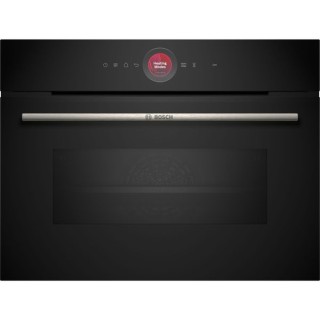 Bosch Serie 8 Home Connect Touch Control Compact Oven with Microwave Black 45cm - CMG7241B1B