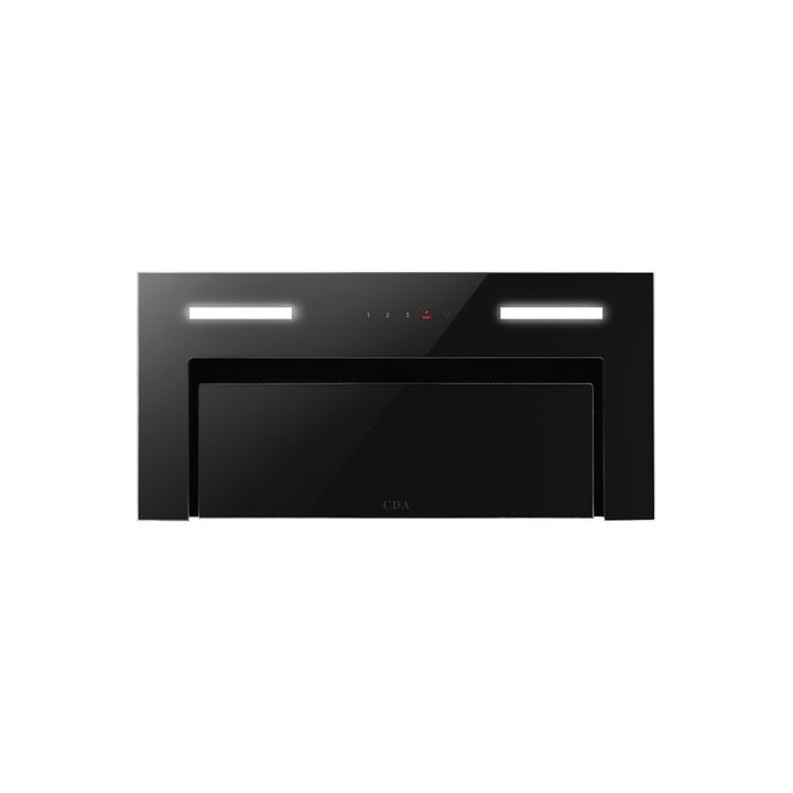 CDA CCH60BL 60cm Canopy Extractor with Hob Connection Black