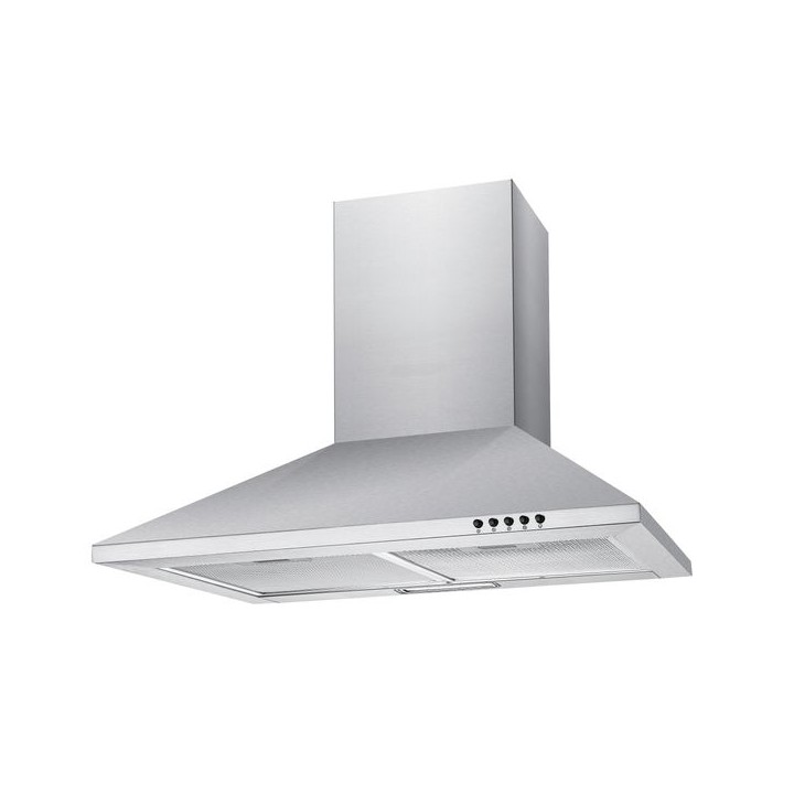 Unbranded 60cm Chimney Hood With Push Button Controls Stainless Steel - NCE60NX