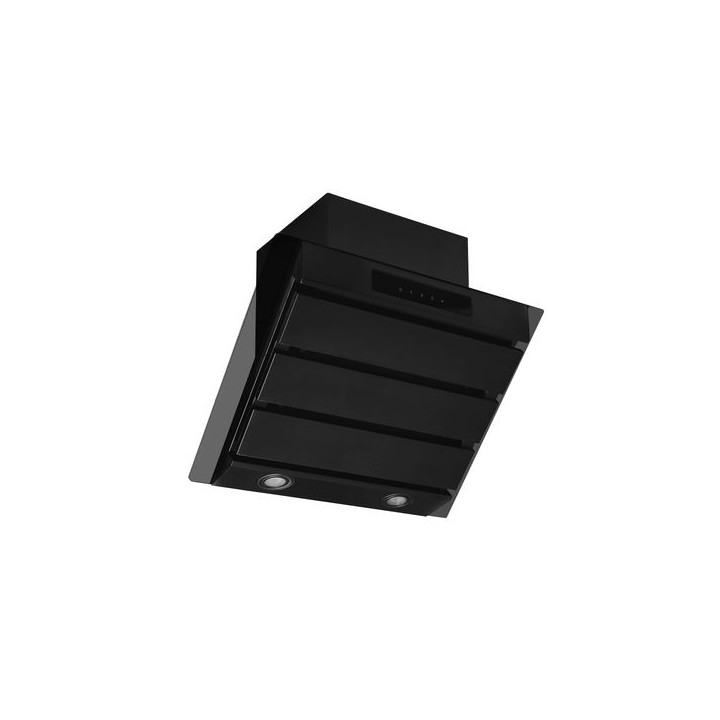 Caple SP612BK Spirit Wall Chimney Hood with with Touch Control Black Glass 60cm