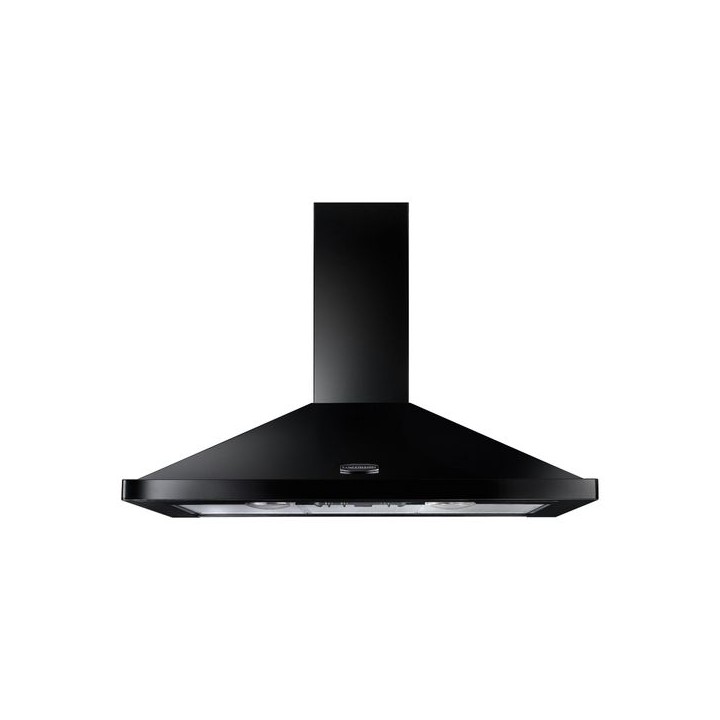 Rangemaster Hood 100cm Black & Chrome No Rail