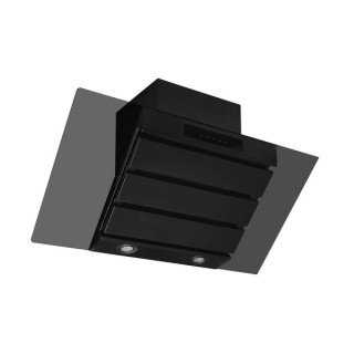 Caple SP912BK Spirit Wall Chimney Hood with Touch Control Black Glass 90cm
