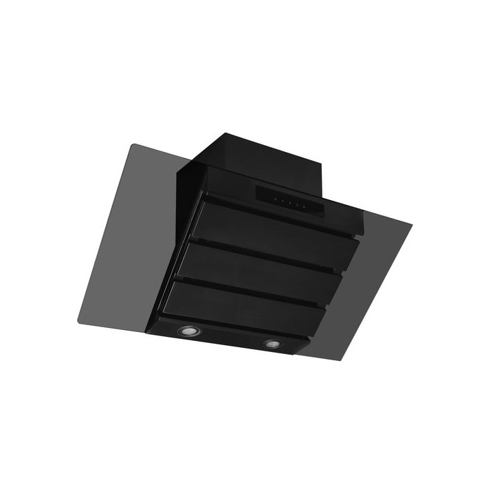 Caple SP912BK Spirit Wall Chimney Hood with Touch Control Black Glass 90cm