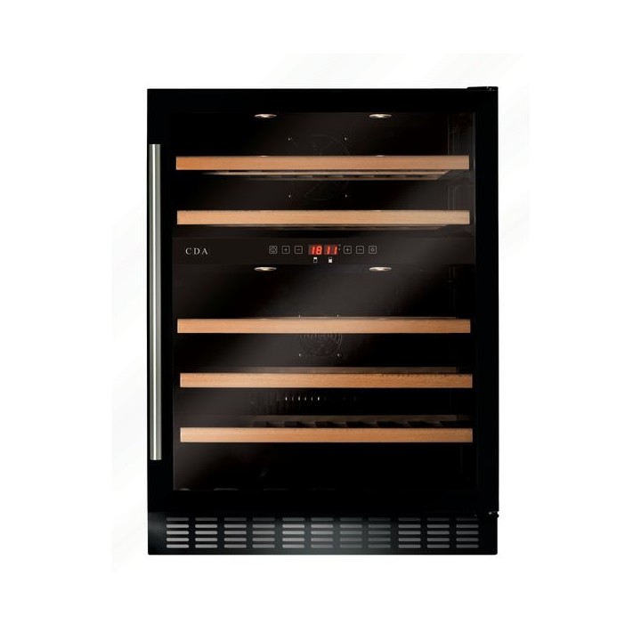CDA 600mm Freestanding / Under Counter Wine Cooler Black - FWC604BL