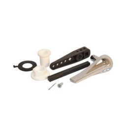 4Trade Plastic Cistern Handle Kit Nylon Arm Chrome Finish