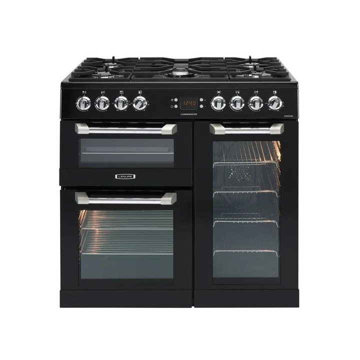 Leisure Cuisinemaster Dual Fuel Range Cooker Black 90cm - CS90F530K