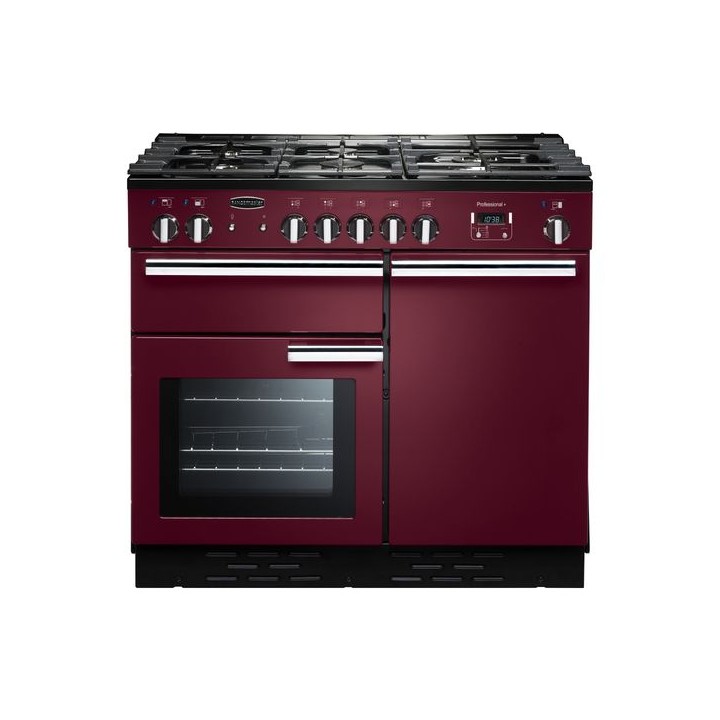 Rangemaster Professional Plus Dual Fuel Range Cooker 100cm Cranberry with Chrome Trim - PROP100DFFCY/C