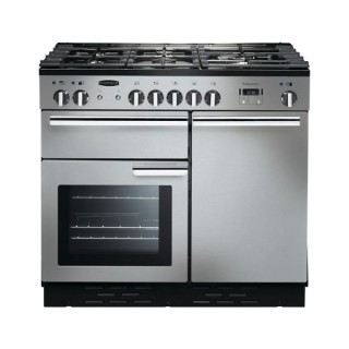 Rangemaster Professional Plus Dual Fuel Range Cooker 100cm Stainless Steel with Chrome Trim - PROP100DFFSS/C