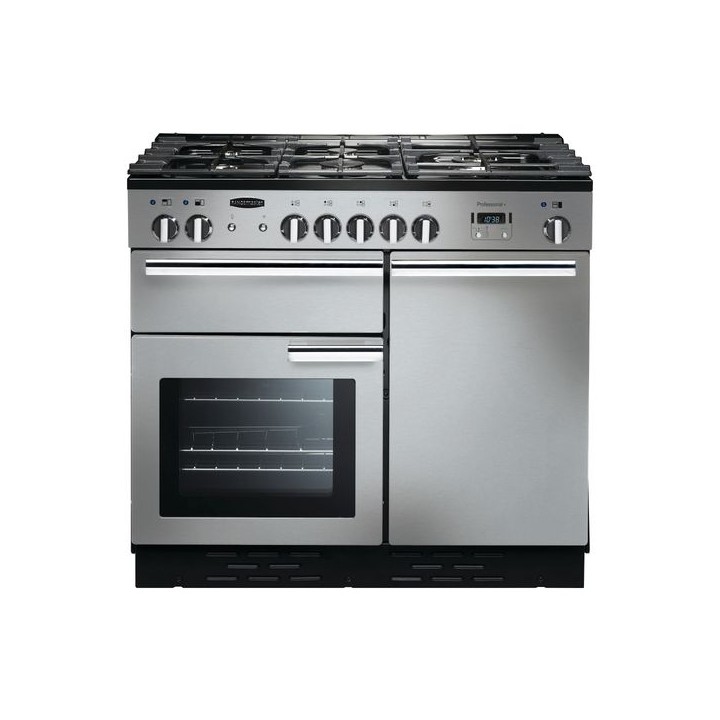 Rangemaster Professional Plus Dual Fuel Range Cooker 100cm Stainless Steel with Chrome Trim - PROP100DFFSS/C
