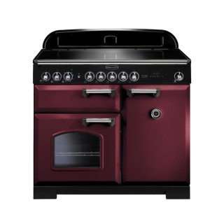 Rangemaster Classic Deluxe Induction Range Cooker 100cm Cranberry with Chrome Trim - CDL100EICY/C