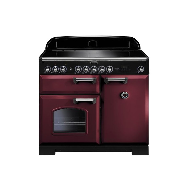 Rangemaster Classic Deluxe Induction Range Cooker 100cm Cranberry with Chrome Trim - CDL100EICY/C