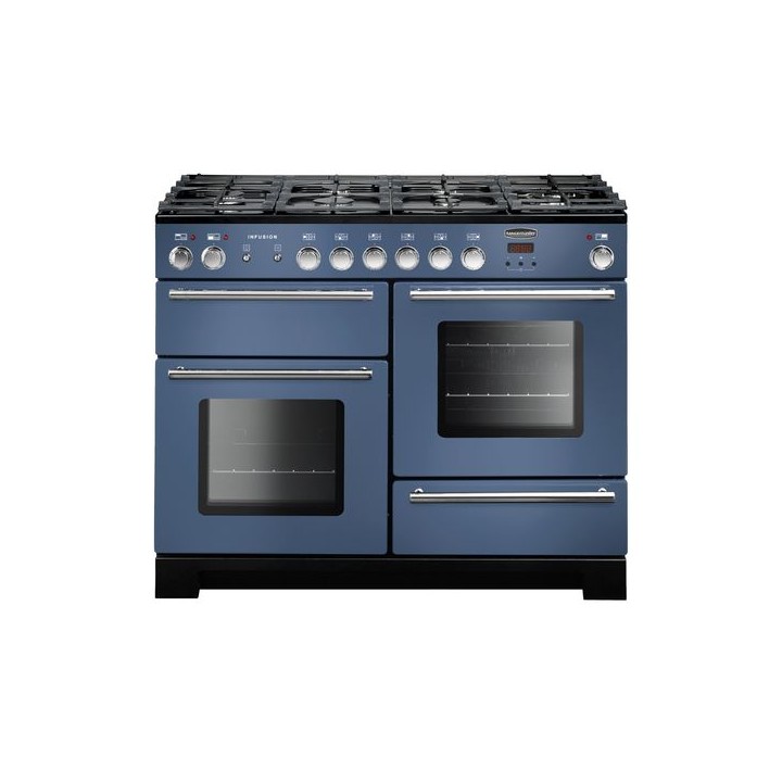 Rangemaster Infusion Dual Fuel Range Cooker Stone Blue 110cm - INF110DFFSB