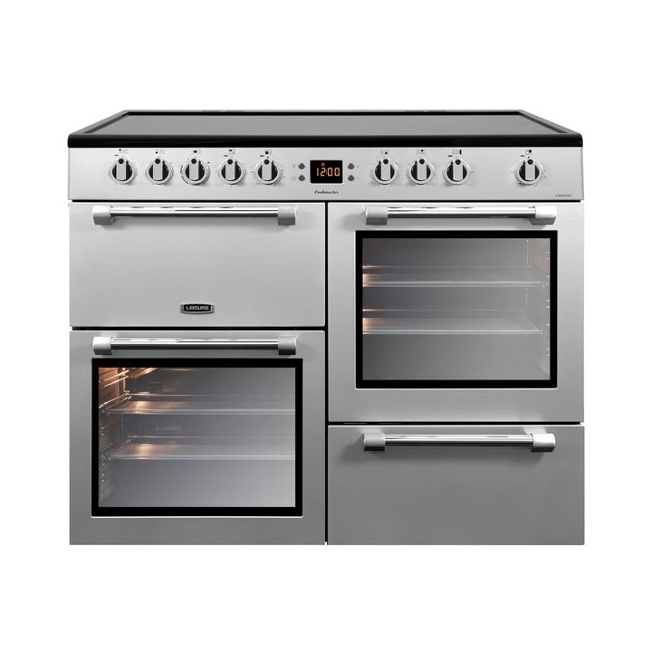 Leisure Cookmaster Electric Range Cooker Silver 100cm - CK100C210S