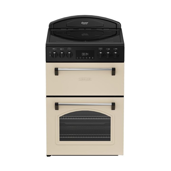Beko Leisure 60cm Electric Range Style Cooker - Cream - CLB60ECC